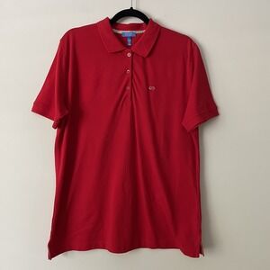 Escada Sport Mens Short Sleeve Polo Shirt Red Large‎ 100% Cotton Preppy Logo